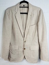 J.CREW NICE BEIGE LINEN BLEND THOMPSON JACKET BLAZER SLIM FIT MEN'S 36