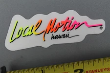 Local Motion Hawaii Surf Neon Pink Orange Yellow 80s LM2 Vintage Surfing STICKER