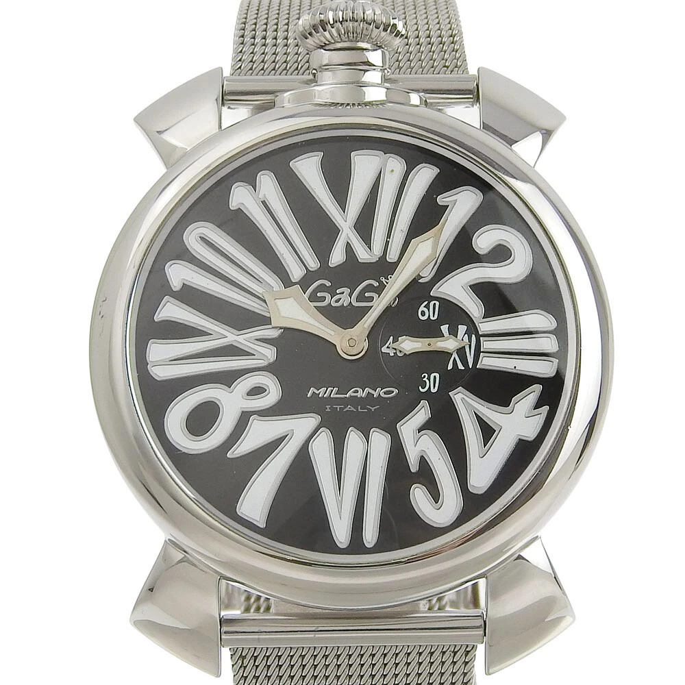 Gaga Milano Manure 46 Watches Silver/black Stainless Steel Quartz