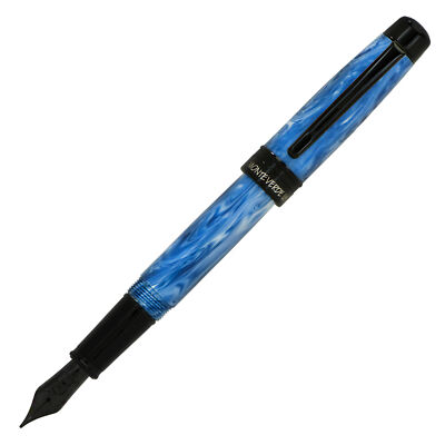 Monteverde Prima Fountain Pen in Blue Swirl - Fine Point - NEW in Box