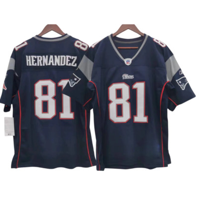 Aaron Hernandez MEN Stitched Jersey Navy