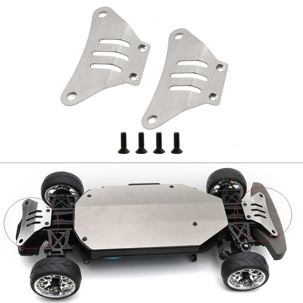 Stainless Chassis Armor Axle Protector Skid Plate for 1/10 RC Car