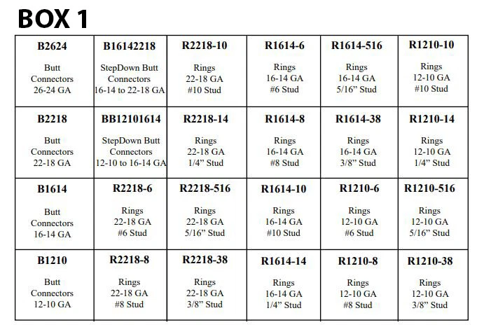 (2600) Master Non-Insulated Bare Crimp Wire Terminal Connector Assortment Kit - Image 4 of 4