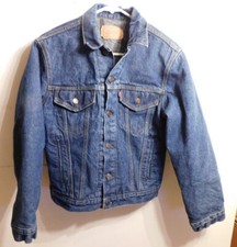 VTG Levis 70506 0317 Mens Denim Jean Blanket Lined Trucker Jacket 38 USA Made