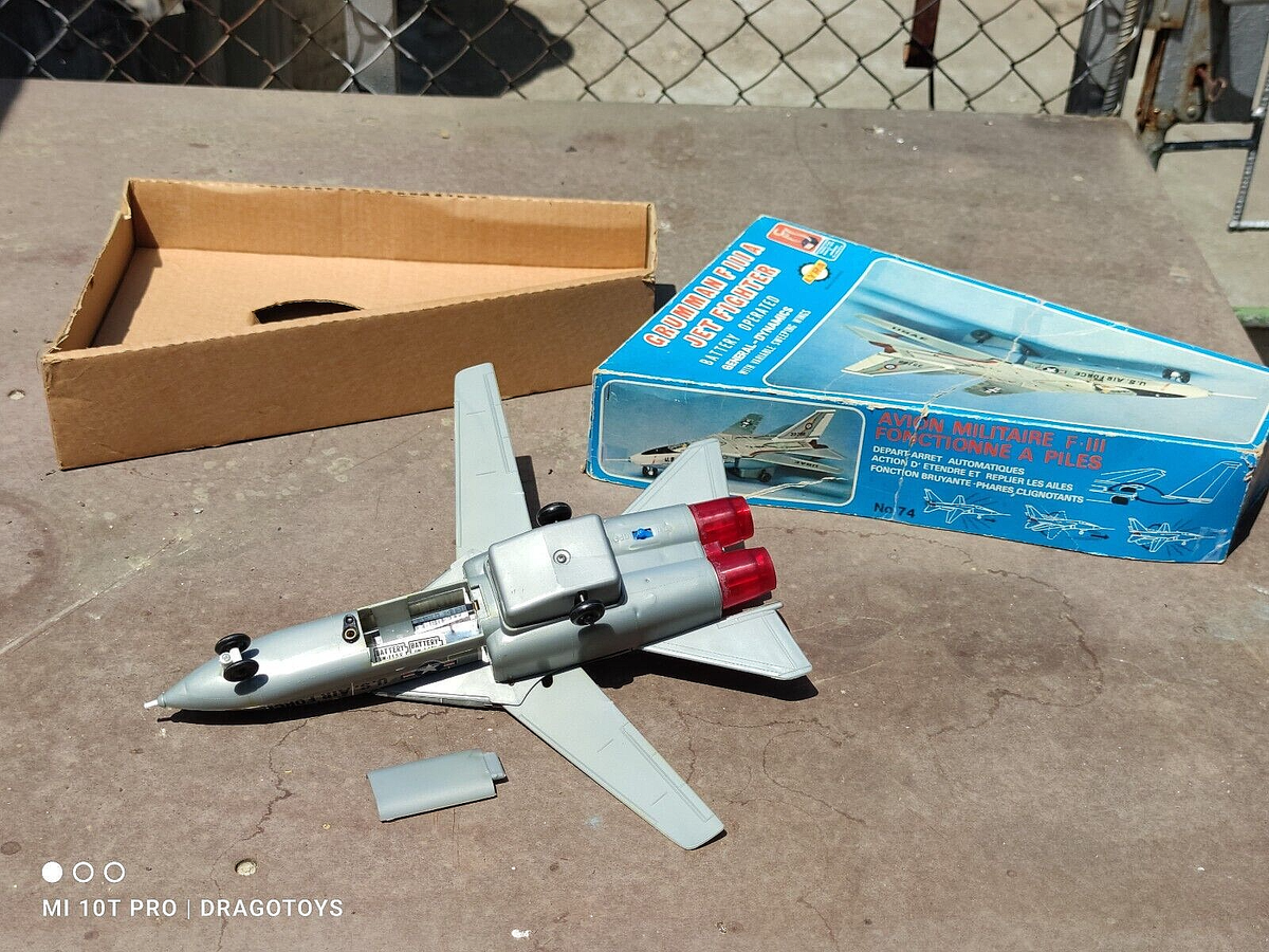 Avion Jouet Ancien F-111 USA Air Force - Marque LYRA - Avion De Chasse Miniature