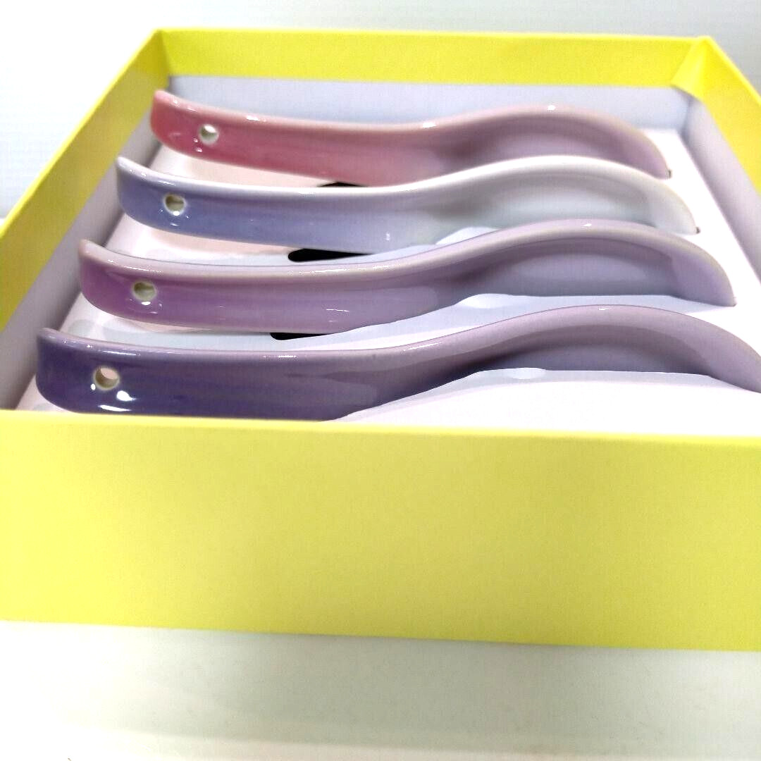 Le Creuset Renge Chinese Spoons Set of 4 Pastel Multicolor BP/C/PP/PB  Japan NEW