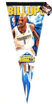 CHAUNCEY BILLUPS Denver Nuggets Action LE/2010 Premium Felt Collector's PENNANT