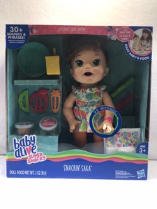 baby alive snackin sara brunette