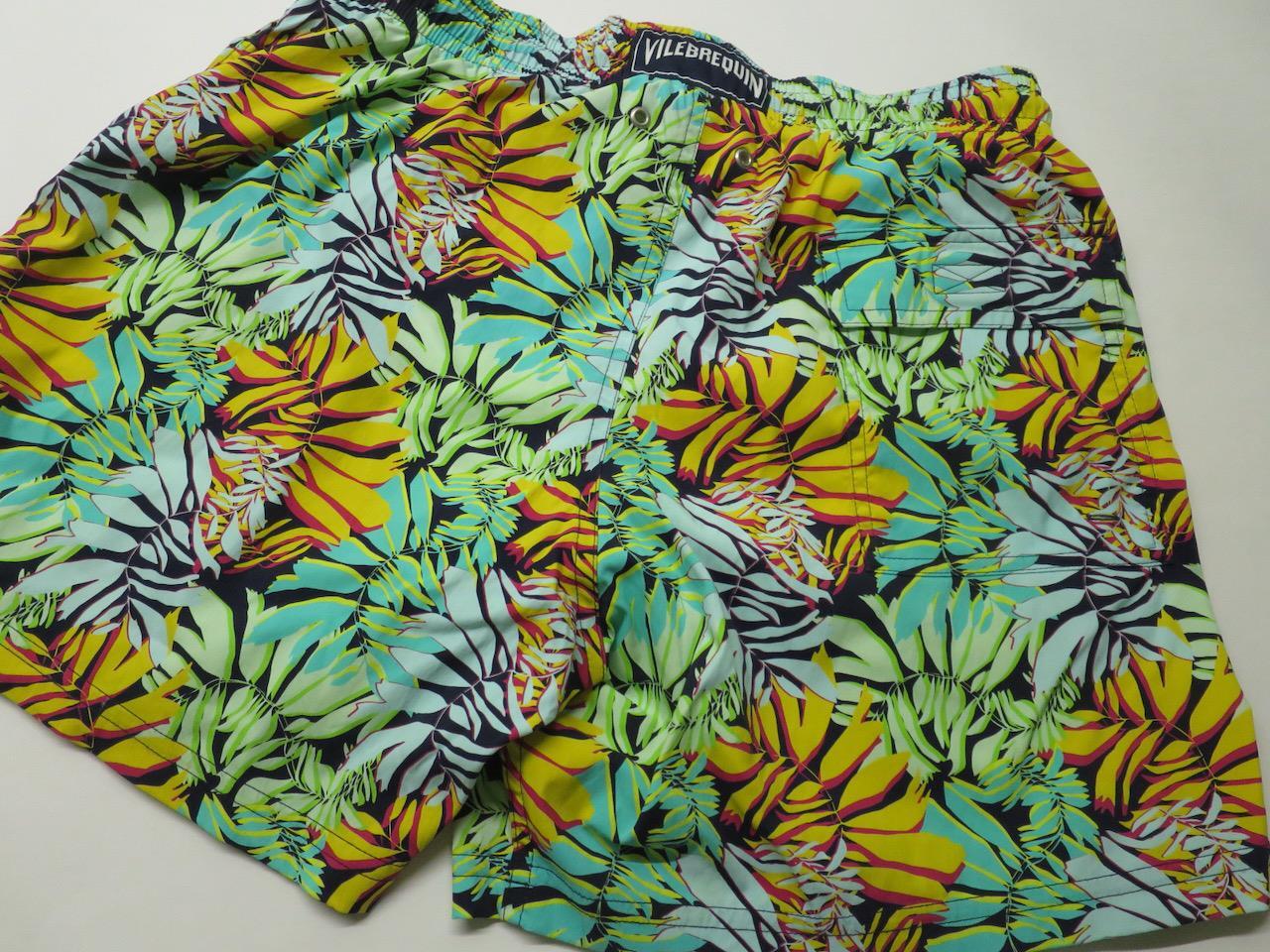 Head-turning VILBREQUIN St Tropez men's Hawaiian pattern swim shorts 34 J95