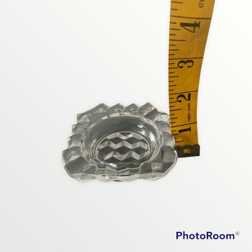 Fostoria American Crystal Clear Cubed Glass Small Square Ashtray - Picture 3 of 6