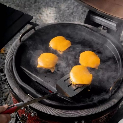 Kamado Joe Steel Griddle for Big Joe Grills 24" Flat-top Non-Stick+Grease Drain - Picture 5 of 5