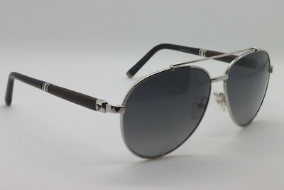 NEW MONT BLANC MB 518S 16V SILVER GRADIENT AUTHENTIC FRAME SUNGLASSES 60-13