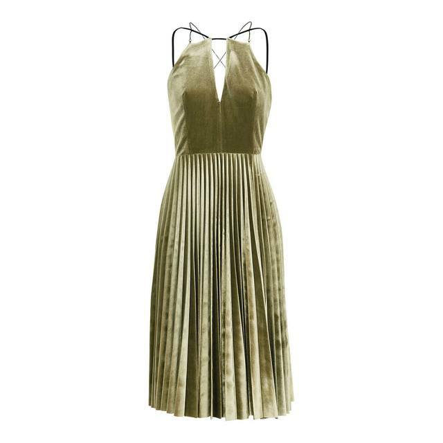 Pleated Midi Skirt Outfit Topshop Gold Velvet Pleated Skirt