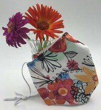 Adult Cloth Face Covering Mask Cover Filter Pocket Nose Wire 100 Cotton SORANGE