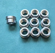 Female Aluminum Weld on/Weld in Flange Fitting Bung 3/8 NPT 3/8”-18 Qty: 10