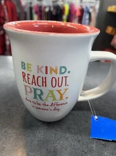 Abbey Gift “PRAY” Ceramic Mug New, Gorgeous, Inspirational Verse, Be Kind.  A8