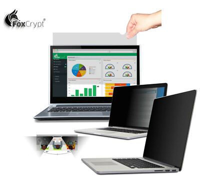 FoxCript  Laptop Notebook Anti-Spy Privacy Blickschutzfolie Sichtschutzfolie  