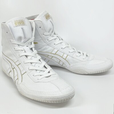 ASICS Wrestling Shoes 1083A001 White x White Gold Edge Successor