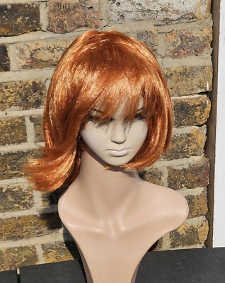 FAT-CATZ-COPY-CATZ COSPLAY DARK GINGER FANCY DRESS COSTUME PARTY SHORT 20's STYLE HAIR BOB WIG