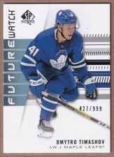 2019-20 SP Authentic Future Watch #243 Dmytro Timashov RC /999 - MAPLE LEAFS