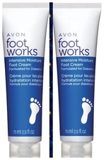 AVON FOOT WORKS INTENSIVE MOISTURE FOOT CREAM  FOR DIABETICS 2.5 OZ BUNDLE OF 2
