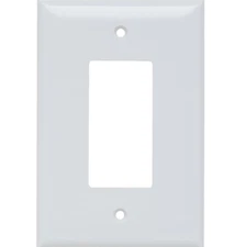 (20-PACK) PASS & SEYMOUR SP26-W 1 GANG SNAP ON or SCREW DECO WALL PLATE *S65