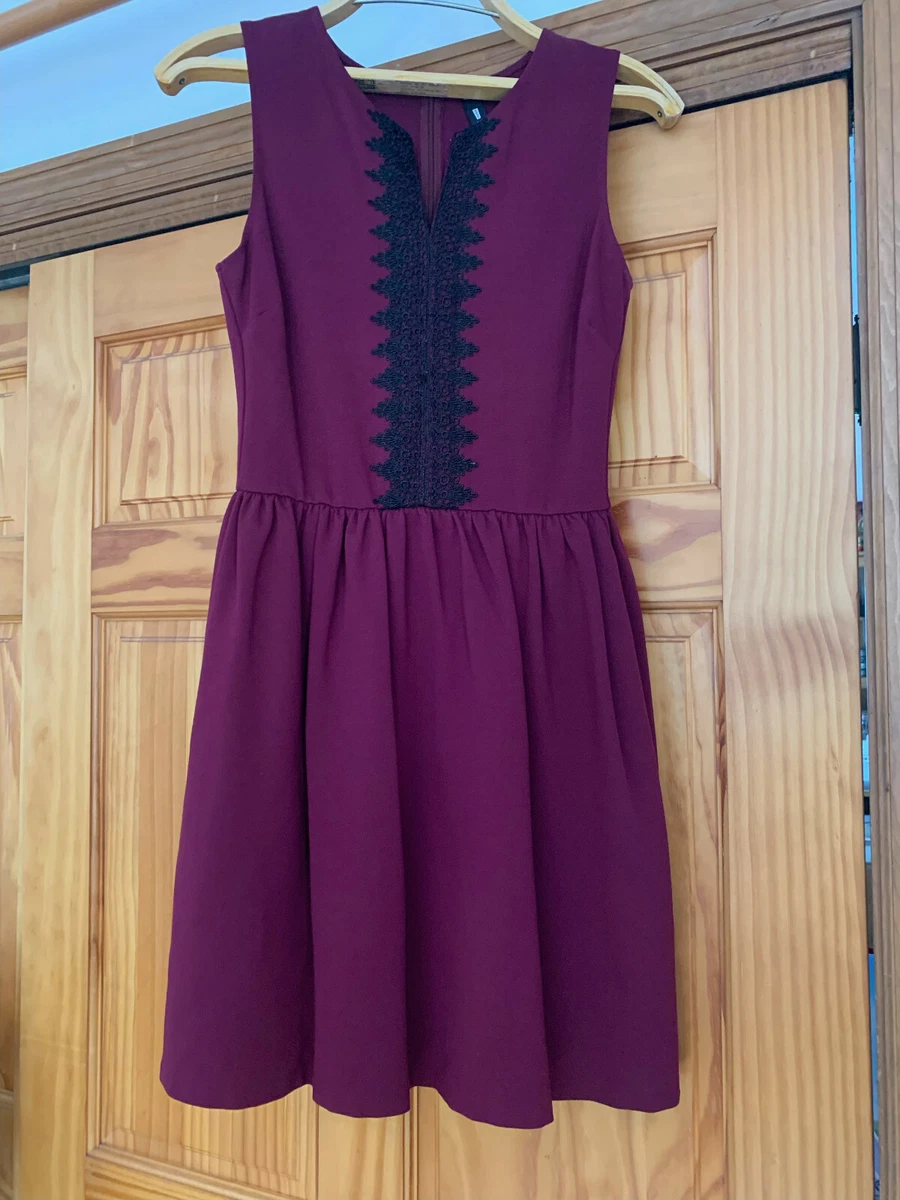 DESIGN LAB LORD TAYLOR GIRL Young LADY Maroon Elegant PARTY DRESS Sz M Teen  16 y