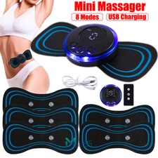 5X Mini masajeador el ctrico de espalda y cuello 8 modos, carga USB, con remoto