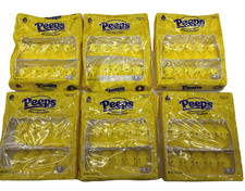 Qty 6- Marshmallow Peeps Yellow Chicks, 4.5oz Each - Best By 11/2027
