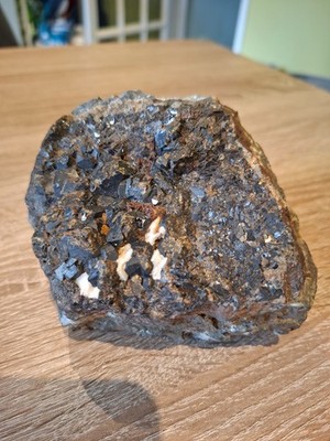 Großes Bleiglanz Kristall Mineral Exemplar in Quarzmatrix - schweres Metallerz