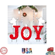 Vibrant Outdoor Nativity Scene - JOY Yard Sign Decorations for Christmas Cheer