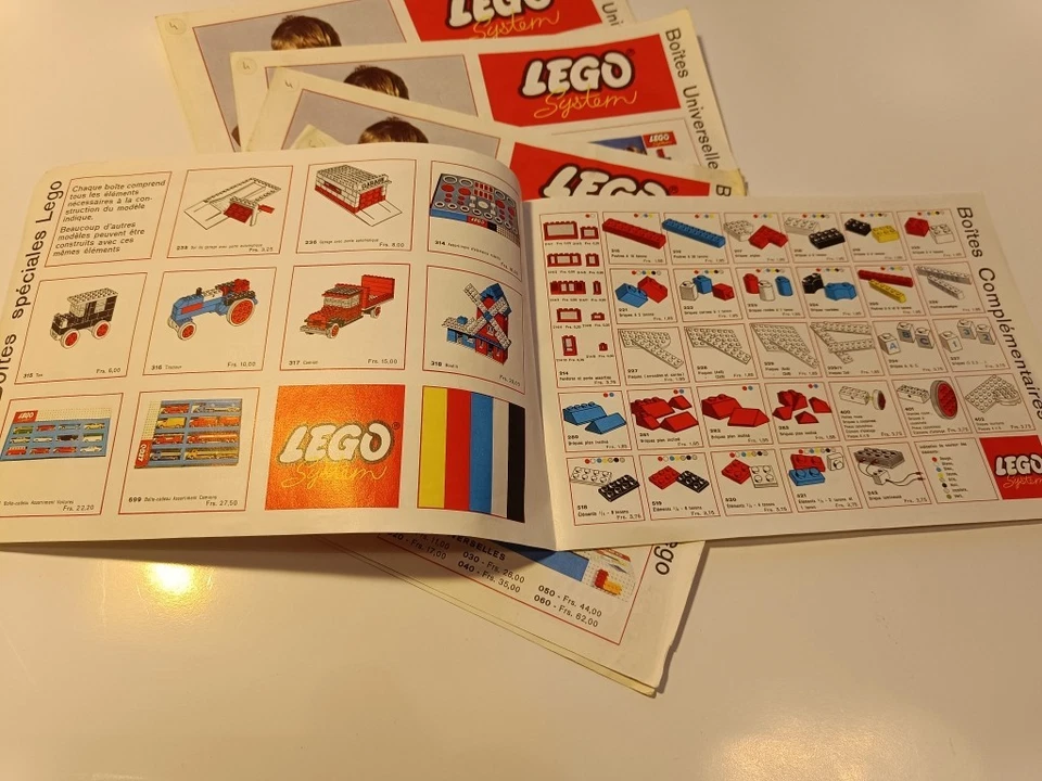 Lot de 5 Anciens Catalogue Brochure Dépliant Lego vintage 1965 - Photo 2/3