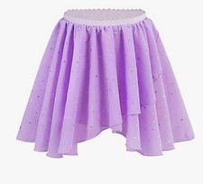 Purple Glitter Flowing Dance Skirt Girls Size 4-6