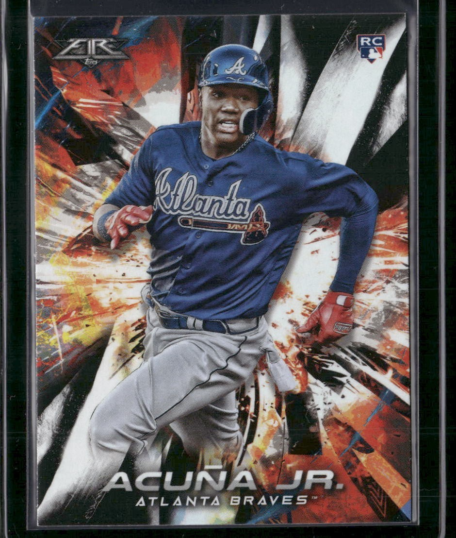 2018 Topps Fire #109 Ronald Acuna Jr. Rookie RC Braves