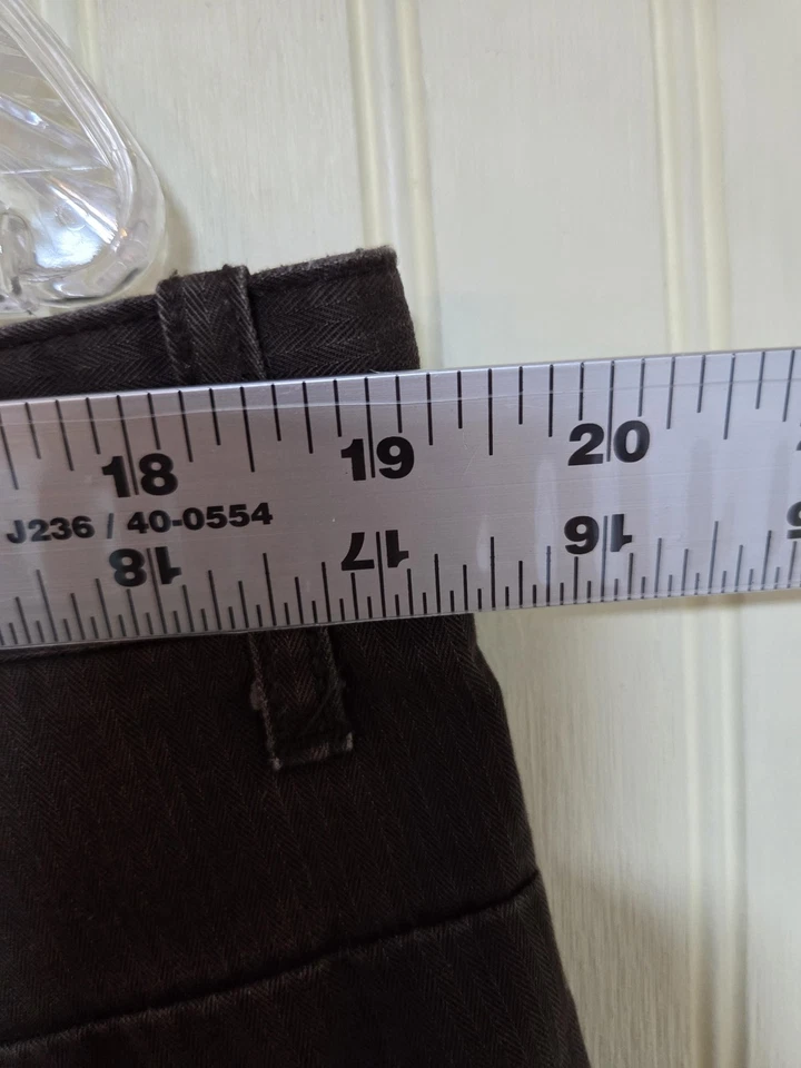 J Ferrar Pants Mens 38x32 Brown Slim Fit Cargo Pockets Cotton Chino Casual - Image 4 of 4