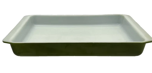 Pyrex 933 Avocado Green Verde Lasagna Pan Baking Dish 13.5 x 8.75 x 1.75 Vintage