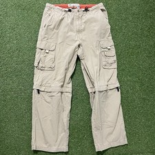 Vintage Y2K American Eagle Cargo Pants 33x28 Baggy Convertible Skater Paratroops