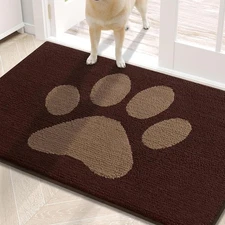 Buganda Dog Door Mat for Muddy Paws, Absorbent Dirt Trapper Non Slip Indoor Door