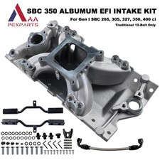 Sbc Aluminum Mpfi Intake Manifold Kit Fits Chevy V8 1955-1986 350 4150 Flange