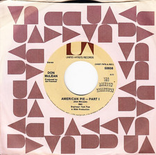 Don McClean &lrm;&ndash; American Pie - Part I / American Pie - Part 2  7" 45