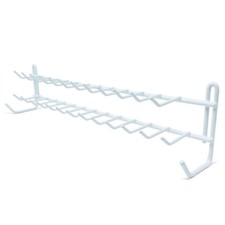 Wall Mount Tie and Belt Rack Organizer, White 1 Pack 