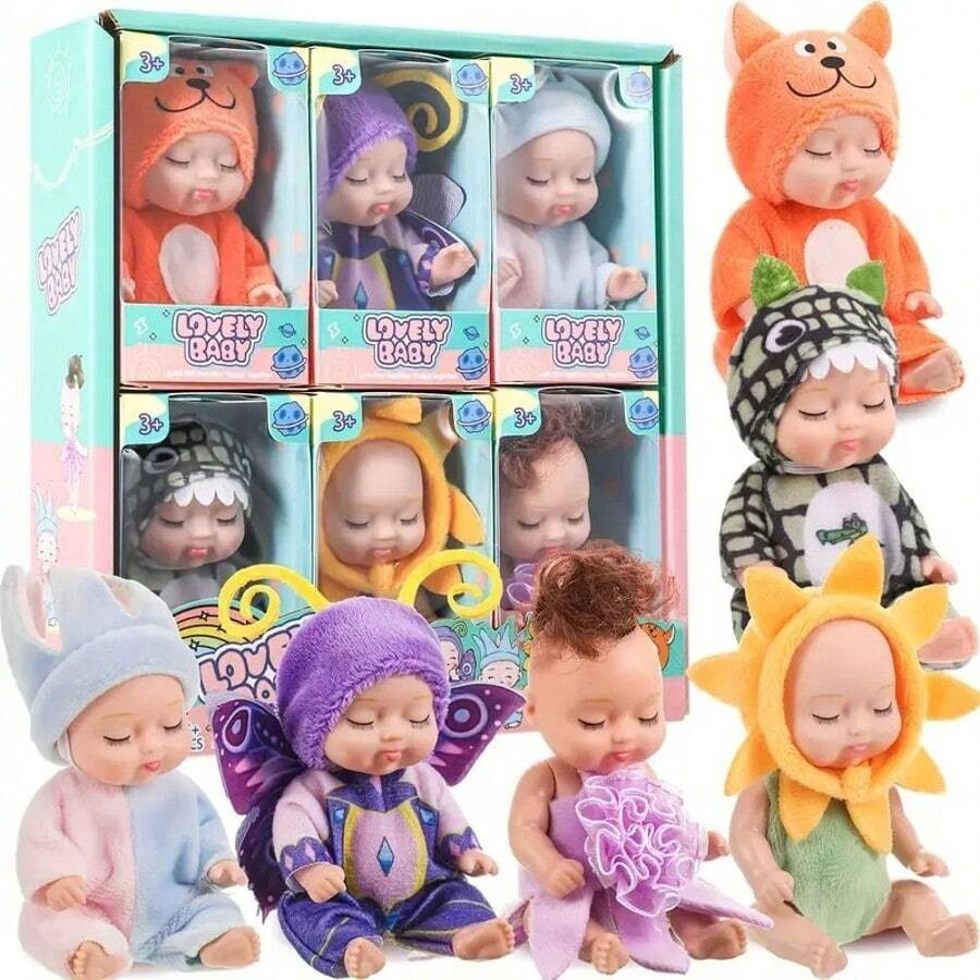 4" Easter Basket Dolls Tiny Reborn Cute Baby Doll