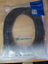 20ft CAT6 RJ45-RJ45 BLACK UTP Ethernet Patch Cable NEW