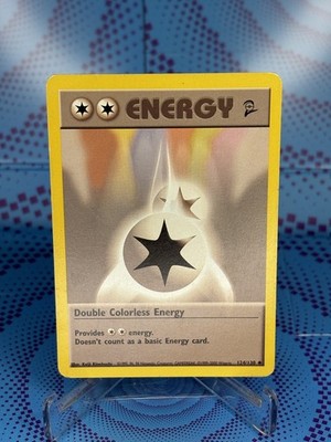 Double Colorless Energy 124/130 Uncommon Base Set 2 Pokemon WOTC LP