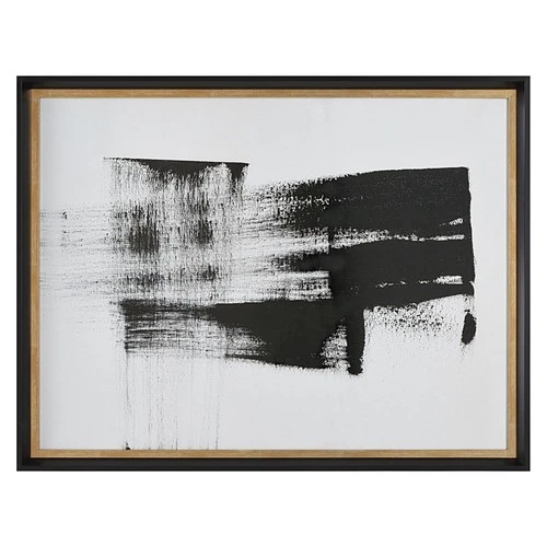 Uttermost 41441 Mystere 43" x 43" Framed Abstract Painting - Black - Picture 1 of 6