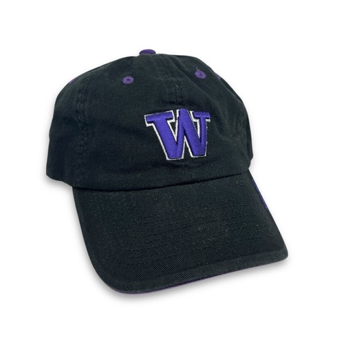 Washington Huskies Adjustable Strapback Dad Cap (Black/Purple) NWT NEW - Picture 3 of 9
