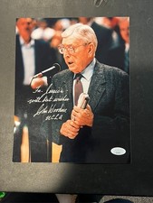 John Wooden Hand Signed Autographed 8x10 Photo JSA COA