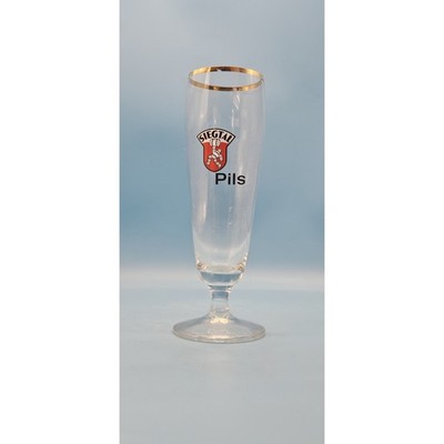 Siegtal Pils Tulpe altes Bierglas alt Brauerei Glas Bier