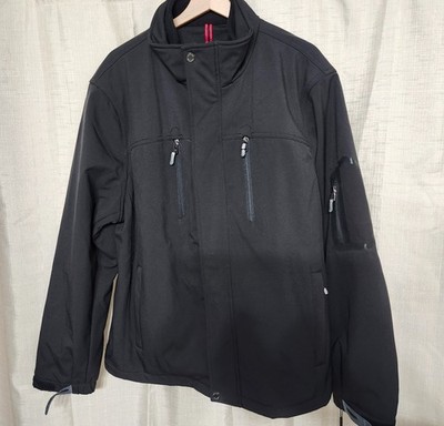 Calvin Klein Mens Softshell Water Resistant Wind Protection Black Jacket XL