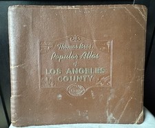 Vtg 1953 Thomas Bros Popular Atlas Los Angele...